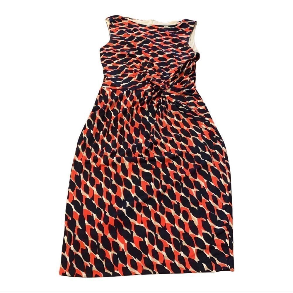 CACHE Sleeveless Boat Neck Knot Waist Dress 6